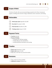 Instructional Design Contract Template - Pagina 2