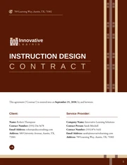 Instructional Design Contract Template - page 1