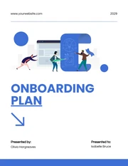 White And Blue Onboarding Plan - Page 1
