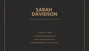 Dark Grey And Brown Simple Professional Networking Business Card - Page 2