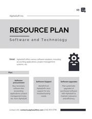 Clean Minimalist Design Resource Plan - Page 3