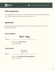 Event Space Rental Contract Template - Page 5