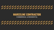 Black And Orange Simple Contractor Business Card - Page 1