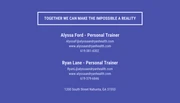 Purple Partner Trainer Business Card - Página 1