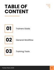 White Orange And Black Clean Minimalist Corporate Training Plans - Page 2