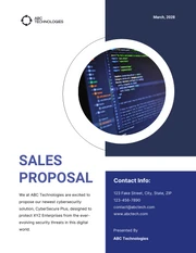 Blue Grey Modern Technology Sales Proposal - Page 1