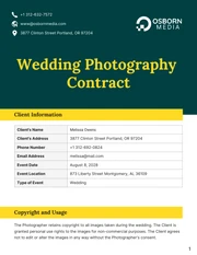 Wedding Photography Contract - Seite 1