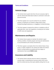 Driving Contract Template - Seite 2