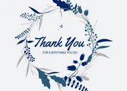 Light Grey And Navy Simple Elegant Thank You Postcard - Page 1