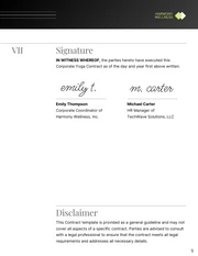 Corporate Yoga Contract Template - Seite 5