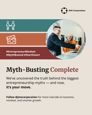 Entrepreneurship Myths LinkedIn Carousel Template - صفحة 5
