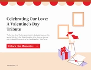 Simple Continuity Page Valentine Presentation with Timeline - Seite 1