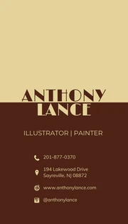 Painting Artist Business Card - Página 1