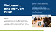 Modern Blue and Neon Green Conference Presentation - Page 2