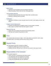 Grounds Maintenance Contract Template - Page 2