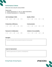 Performance Appraisal Form Template - Page 2