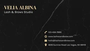 Black And White Modern Marble Lash Business Card - Page 2