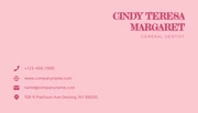 Pink Modern Aesthetic Dental Business Card - Page 2