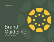 Green and and Yellow Brand Guideline Startup Presentation - Seite 1