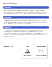 Music Artist Management Contract Template - Seite 3