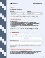 Fractional Executive Contract Template - Seite 2