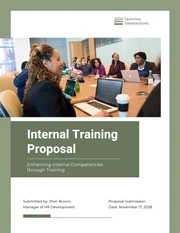 Green Internal Training Proposal - Page 1