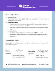 Per Push Snow Removal Contract Template - Seite 2