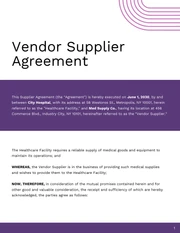Supplier Contract Template - Seite 1