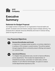 Grey and Black Minimalist Clean Internal Budget Proposal - Seite 2