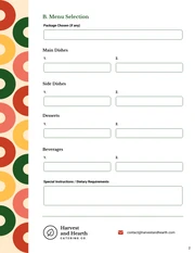 Catering Order Form Template - Seite 2