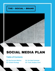 Blue Social Media Marketing Plan - Página 1