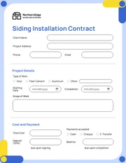 Siding Contract Template - page 1