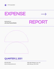 White Pink And Green Expenses Report - Page 1