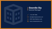 Navy And Orange Simple Corporate Business Card - Page 2