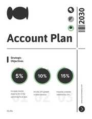 Black Gray And Green Simple Modern Account Plan - Page 1