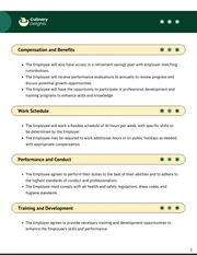 Restaurant Employee Contract Template - صفحة 2