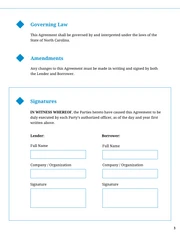 Money Loan Contract Template Free - Seite 3