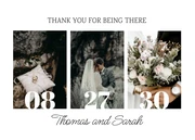 White Simple Elegant Wedding Thank You Postcard - Page 1