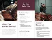 Clean Simple Compassionate Farewell Services Funeral Tri-fold  Brochure - Page 2