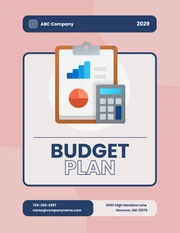Pink And Blue Budget Plan - Page 1
