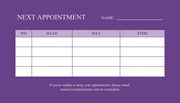 Beige And Purple Modern Aesthetic Beauty Appointment Business Card - Page 2