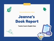 Blue and Green Book Report Education Presentations - Seite 1