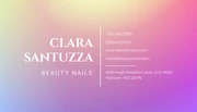 Gradient Minimalist Beauty Nails Business Card - page 2