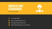 Dark Grey And Yellow Simple Contractor Business Card - Page 2