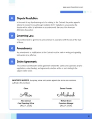 Commercial Cleaning Contract Template - Page 4