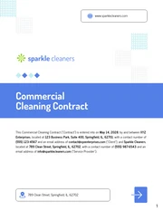 Commercial Cleaning Contract Template - Seite 1