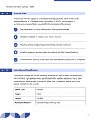 Fence Construction Contract Template - Seite 2