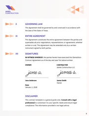 Demolition Contract Template - page 4