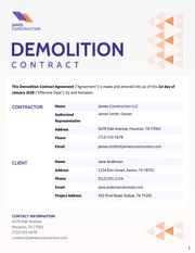 Demolition Contract Template - Seite 1