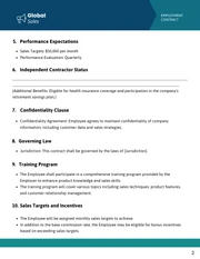 Commission Based Employment Contract Template - Page 2